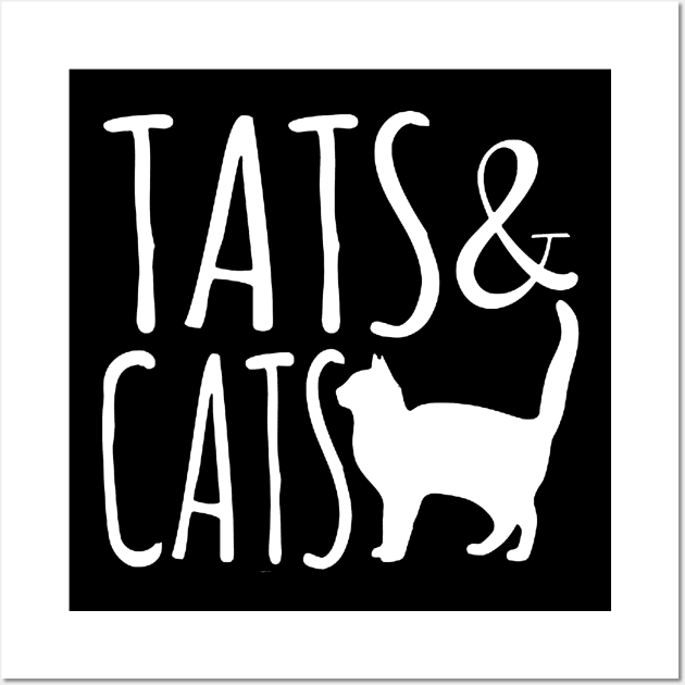 cats and tats cute cool design Wall Art by FaRock